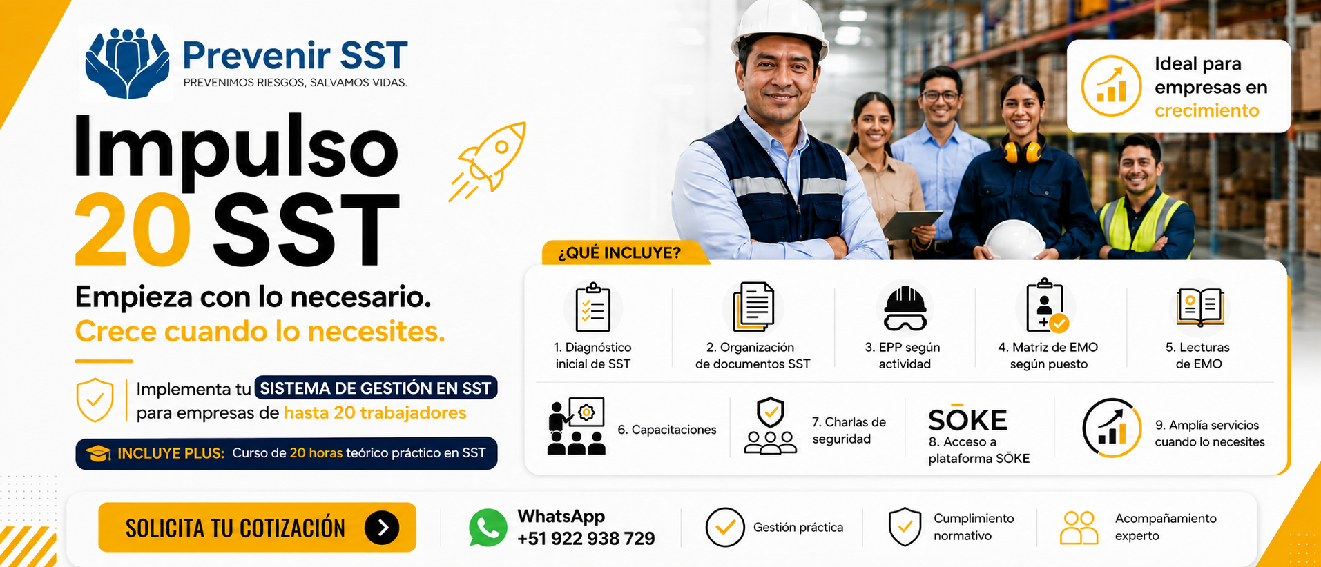 Impulso 20 SST para empresas de hasta 20 trabajadores